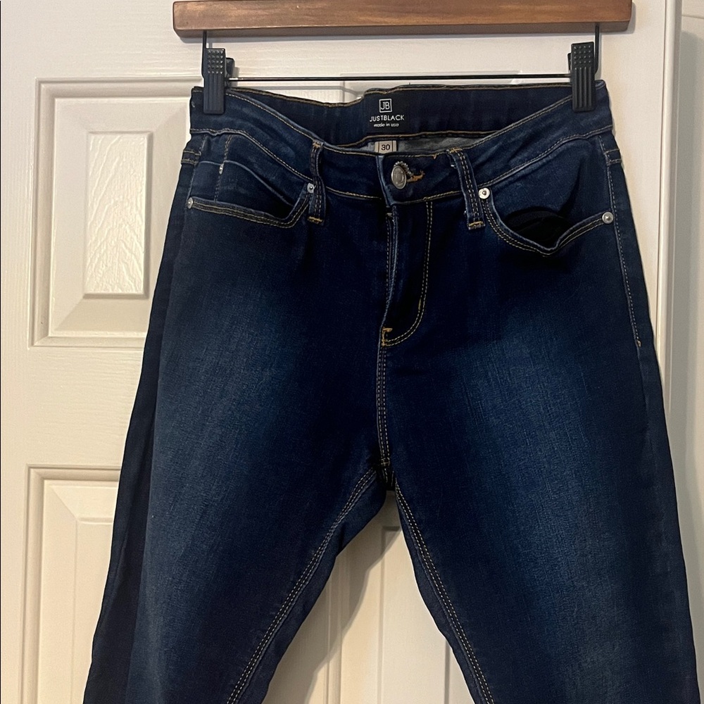 Just Black Women's Deep Indigo Skinny Jeans